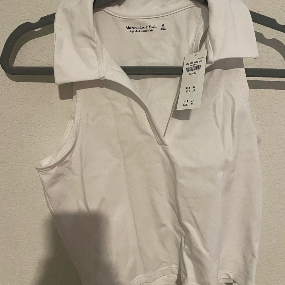 Abercrombie and Fitch Collared Crop Top
